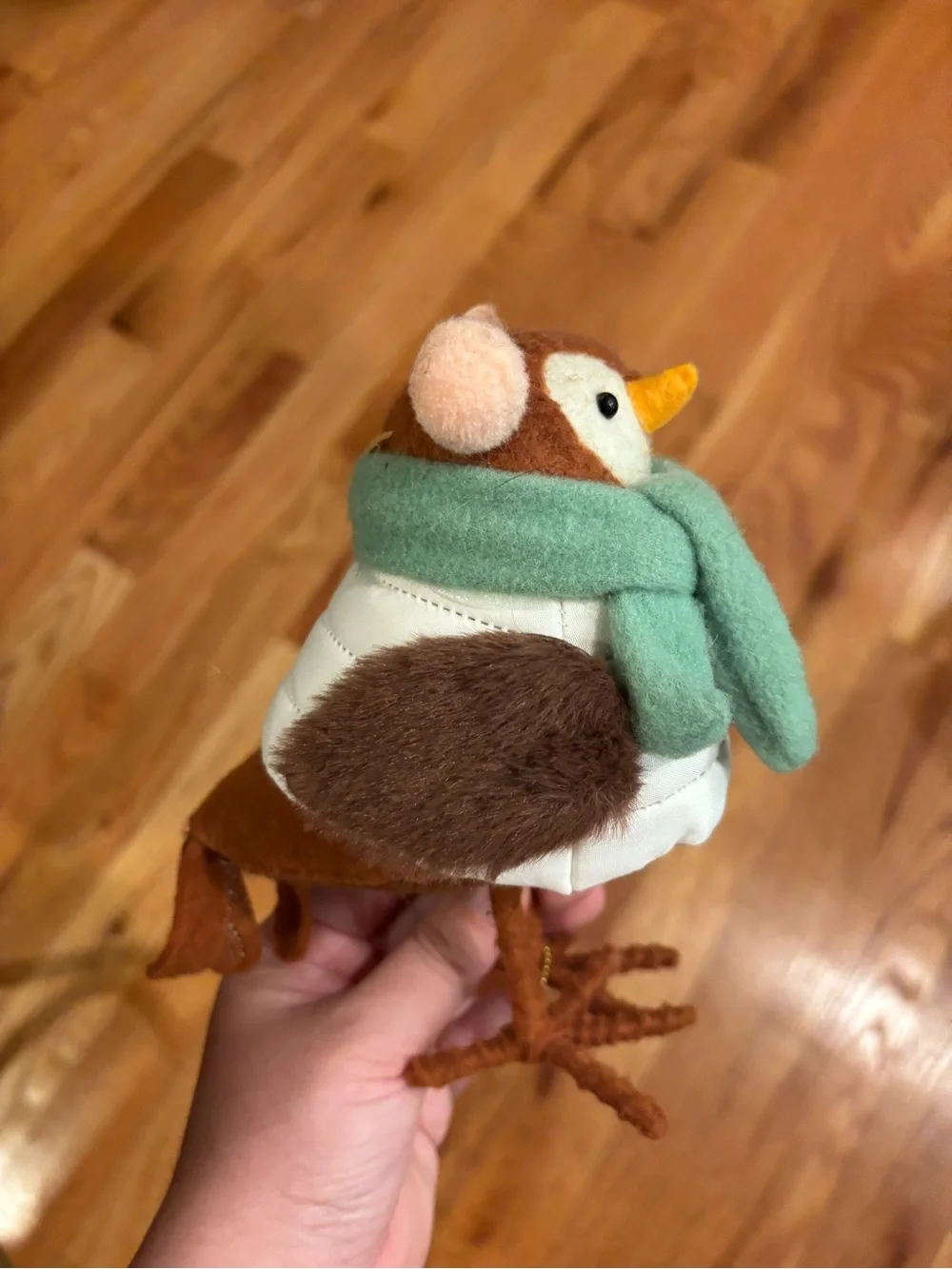 Target 2023 Featherly Friends bird, white vest, green scarf